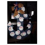 Wooden Anchor Door Hanger  Blessed