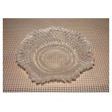 Pressed Glass Diamond Point Dish