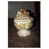 Lefton Covered Compote With Lid Grape Motif