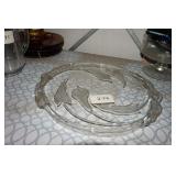 Mikasa Juliana Calla Lily Frosted Glass Platter