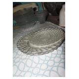 Two Glass Bubble Pattern Plates