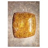 Amber Glass Square Dish