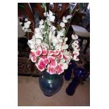 Decorative Artificial Orchid Flowers in Lg Vase