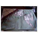 Square Christmas Table Throw w/doves