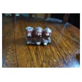 Vtg Japanese Ceramic Figurine Three Wise Monkeys