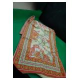 Orange Flowered Table Runner