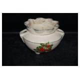 African Violet Pot w/Strawberry Motif