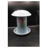 Ceramic Bird Feeder has a chip
