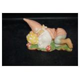 Gnome Laying Down Asleep Figurine
