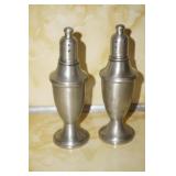Pair of Vtg Pewter Salt & Pepper Shakers