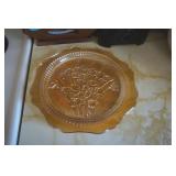 Yellow Iris & Herringbone Plate