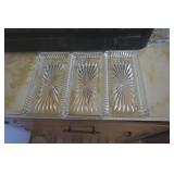 Set of 3 Serving Small Glass Trays