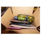 Collection of Eye Glass Cases and Glasses