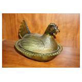 Green Hen on Nest Dish