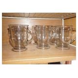 Collection of 6 Coffee Cups Clear