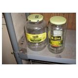 2 Glass Pickle Jars