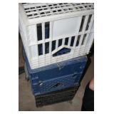Collection of 3 Plastic Milk Crates