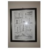 Framed Picture of Light Houses