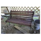 Wood and Metal Bench