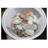 Plastic Tote Full of Rocks/Gem