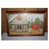 Framed Modern Coca Cola Clock