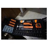 Plastic Tool Box w/tools not complete