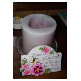 Candle, Ceramic Plaque