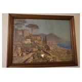Framed Picture Italy/Greece Scene Signed