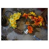 Wreath & Artificial Flowers