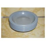 6 Vtg Dallas Ware Blue Bowls