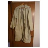 Vtg Green Ladies Rain Coat Jacket sz L