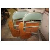 4 Metal Folding Chair Desk