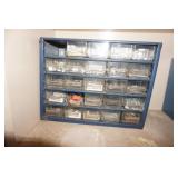 Plastic Storage Bin w/Nuts & Screws