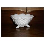 3 Footed Hobnail Trinket Dish