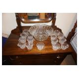 Punch Bowl w/17 Punch Cups
