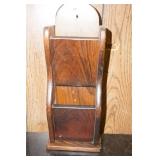 Vtg Wooden Mail Holder