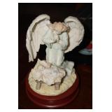 Angel Over Look Christ in Manger Music Box
