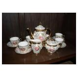 Vtg Tea Set George & Martha Washington Gold Trim