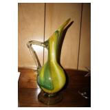 Murano Style Art Glass Pitcher