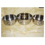 Collection of 3 Metal Bowls