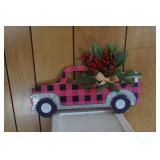 Christmas Wall Decor Pink Truck