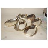 Vtg Silver Plate Nesting Swans Ash Trays