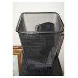 Black Mesh Trash Can & Desk Accessories