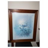 Framed Picture Barn & Mailboxes Signed