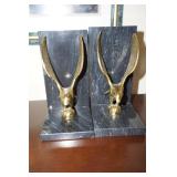 Marble & Brass Book Ends