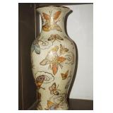 Tall Embossed Vase w/butterflies