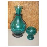 Vtg Carafe w/small wine glass