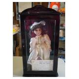 Collectible Doll in Glass Show Case