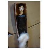 Lady w/long black dress in original box