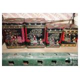 Set of 4 Asian Theme Cans